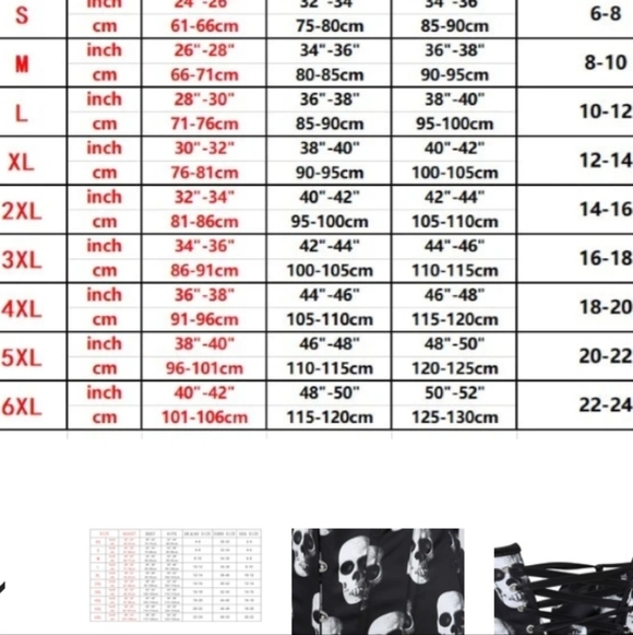 Gothic Black Skull Print Corset Bustier Shapewear.  Size 6XL. - Picture 8 of 8